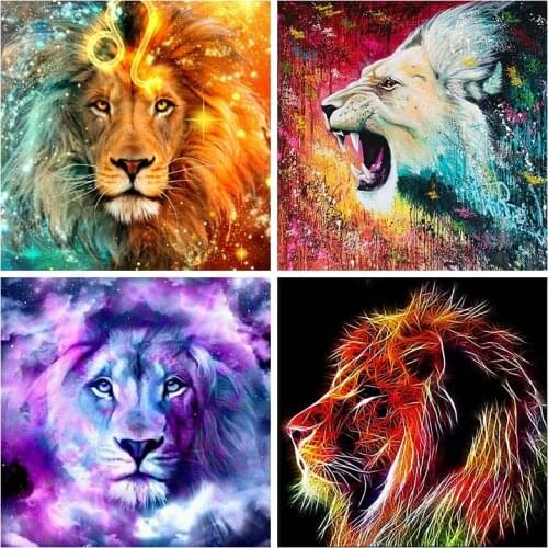 5D DIY diamond painting lion Diamond embroidery animal Patterns Cross Stitch Picture of Resin mosaic pictures Home Wall Painting