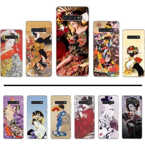 Japanese geisha Luxury Unique Design Phone Case For Samsung Galaxy S5 S6 S7 S8 S9 S10 S10e S20 edge plus lite