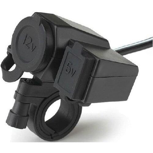 Freeshippin Motorcycle USB Port Cell phone GPS Cigarette Lighter iPhone Charger for Harley Honda Kawasaki Suzuki Yamaha