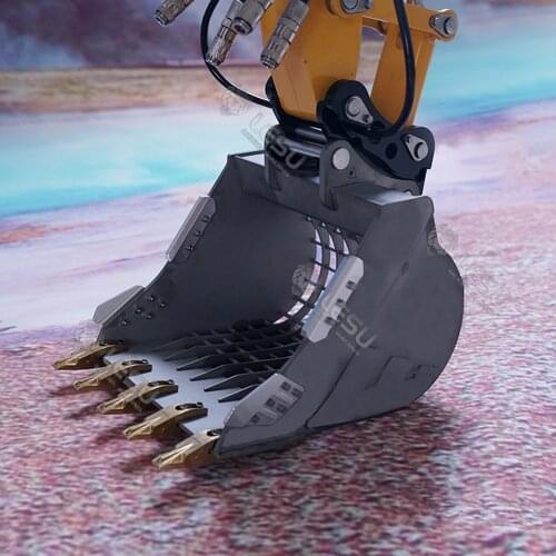 LESU Toy Model 1/14th Scale Rc Hydraulic Excavator AC360 Metal Grille Bucket Modified Bucket Claw DIY Excavator Accessories