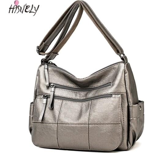 Hot Soft Leather Luxury Ladies Hand Bags Female Crossbody Bags for Women Shoulder Messenger Bags Thread Sac A Main Femme Bolsa