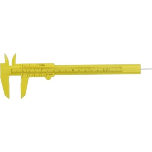 JIGUOOR Durable 0-150mm 6 Inch Mini Plastic Vernier Caliper Gauge Measuring Tool