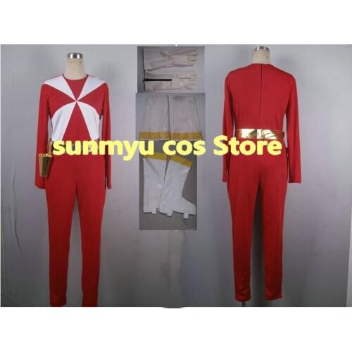 Kyukyu sentai gogofive Go Red Cosplay Costume,Size customizable,Halloween Performance Wholesale
