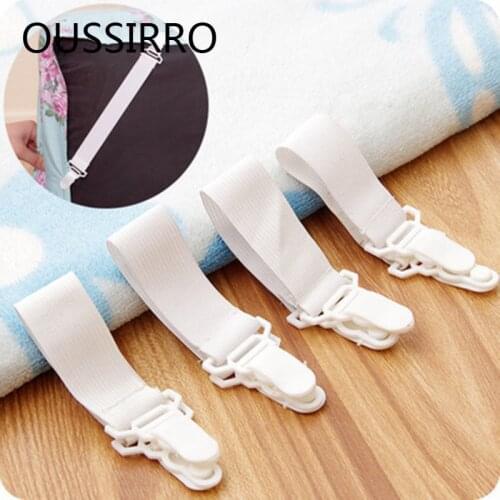 Creative Fixed Sheet Clips Non-slip Elastic Band Fixed Buckle Sheet Holder Tablecloth Fixing with 4 Pack Household Products