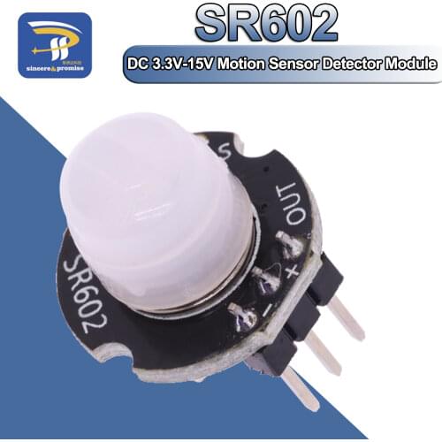 MH-SR602 MINI Motion Sensor Detector Module SR602 Pyroelectric Infrared PIR kit sensory switch Bracket for Arduino Diy With lens