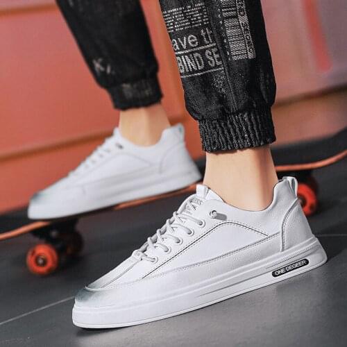 Autumn White Shoes Trend Casual Mens Shoes Large Size Shoes Men 2021 New Korean Style Breathable Mens Sports Shoes