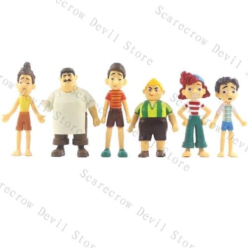 6PCS/Set Disney Pixar Luca Toys Model Alberto Machiavelli Giulia Sea Monster Toy Set Luca Movie Anime Figure Doll Gift for Kids