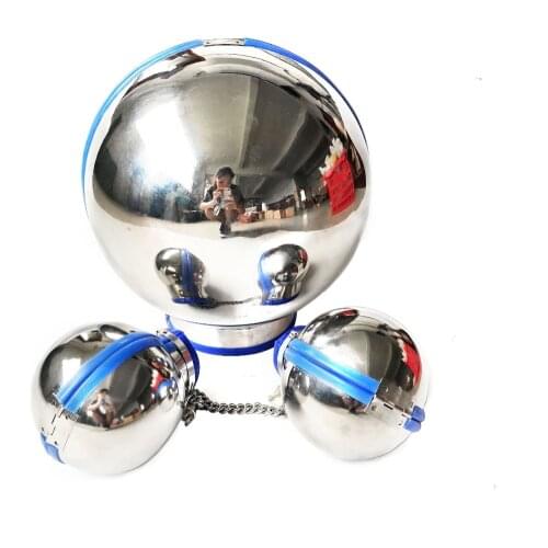 3pcs/Set Stainless Steel Bondage Hood+Ball Handcuffs For Sex Restraints Bdsm Kit Sex Handcuffs Adult Sex Games For Women Men