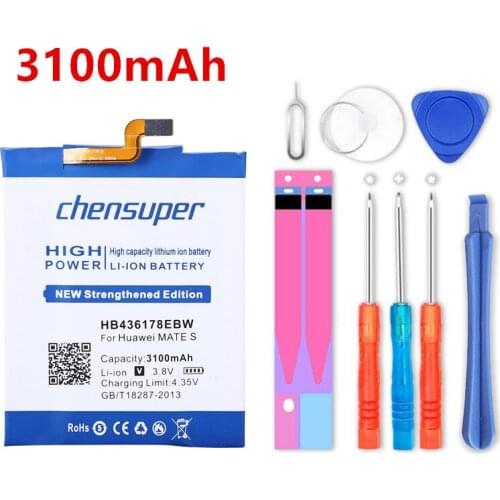 New chensuper 3100mAh HB436178EBW Battery for Huawei Mate S CRR-CL00 CRR-UL00 phone