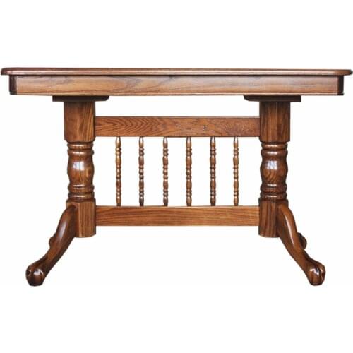 Dining table household small-sized Nordic solid wood rectangular Mediterranean retro dining table and chair combination