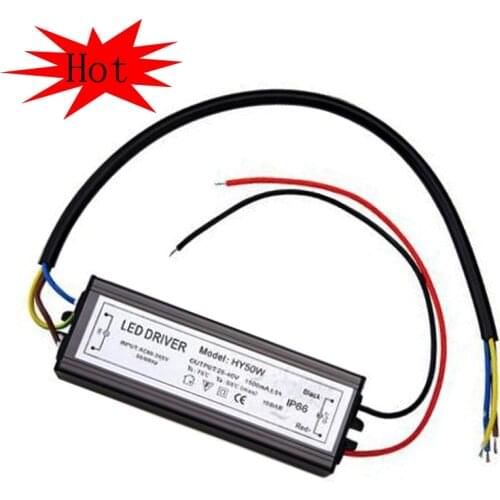 High quality 50W 85-265V to 25-40V Lighting Transformers Electronic Transformer Waterproof LED Driver for LED Strip Power Supply