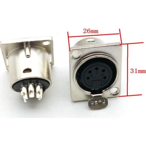 XLR 5 Pin Female Solder ADAPTER-Chassis Panel Mount Module Socket