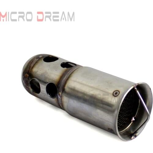 1x Steel Motorcycle 51mm Exhaust Catalyst DB Killer Silencer Noise Eliminator Muffler Baffle Universal