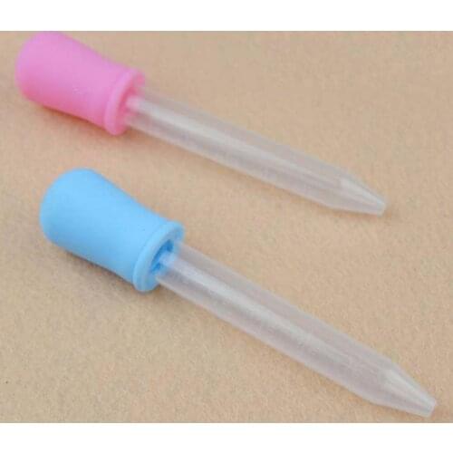 1 Pack Newborn Baby Dropper Test Tube 5ml Infant Baby Medicine Liquid Feeding Graduated Dropper Safety Material Home Supply