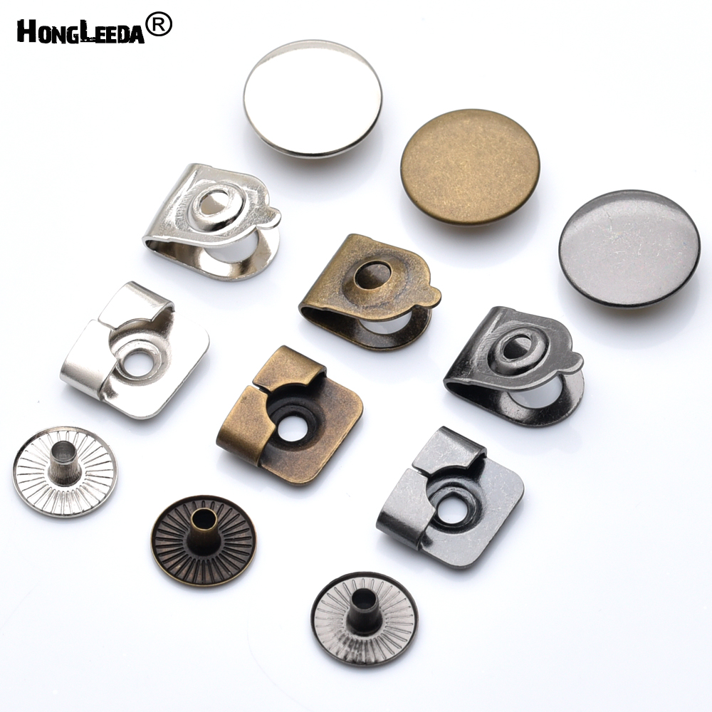 100sets/lot 15mm 4-part metal brass trousers pants skirts hooks lady/women silver nickle,black, bronze free shipping HE-030