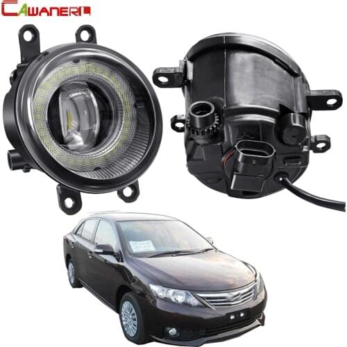 2 Pieces Car Angel Eye Fog Light Assembly LED Fog Driving Lamp DRL 30W H11 12V For Toyota Allion 2/ii 2007 2008 2009 2010