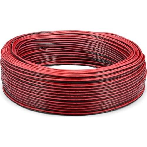 3 roll 100m 2Pin Electrical Cable Tinned Copper Wire 0.3mm 0.5mm2 Extension LED Connector Cable For Solar Panel LED Driver