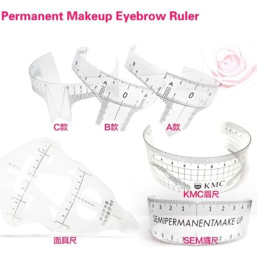5pcs Plastic Microblading Permanent Makeup Eyebrow Ruler Tattoo Stencil Cosmetic Measure Tool for Beginner tattoo accesories
