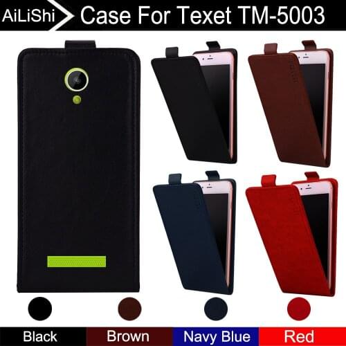 AiLiShi For Texet TM-5003 TM5003 Case Up And Down Vertical Phone Flip Leather Case TM 5003 Texet Phone Accessories + Tracking