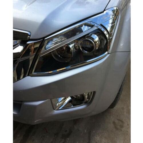 Higher star ABS chromes 2pcs car front fog lamp decoration cover for Isuzu D-Max DMAX 2012-2016