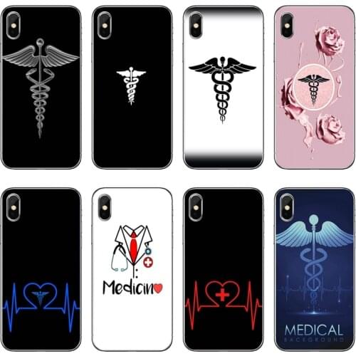 Medical caduceus symbol Accessories Phone Case For Huawei P30 P20 Pro P10 P9 P8 Lite Y5 Y6 Y7 Y9 P Smart Plus 2018 2019