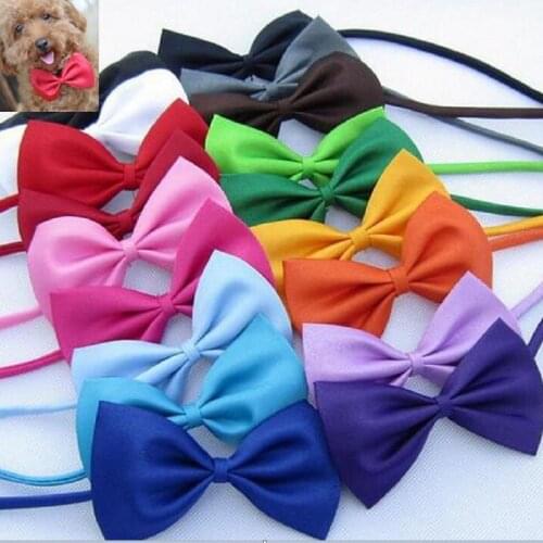 100pc/lot Mixed color Wholesale Fashion Colorful Pet Dog Puppy Teddy Bow Tie Grooming Supplies C05