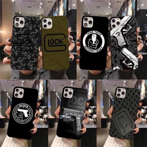 Glock Handgun Logo Phone Case For iphone 12 11 Pro Max Mini XS Max 8 7 6 6S Plus X 5S SE 2020 XR cover