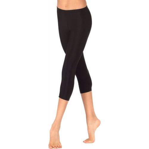 Low Elastic Waistband Black Child Capri Pants For Girls 7-12 Years Lycra Pants White Jeggings Spandex Tights Trousers Toddler