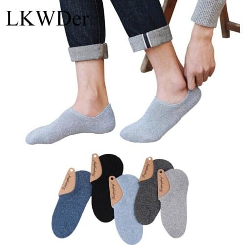 LKWDer 3pairs/lot Boat Socks Men Hot Sale Sutumn Summer Style Men Women Socks Quality Cotton Breathable Boat Sock Slippers Meias