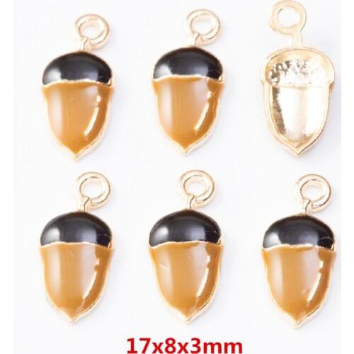 Mix 20 pcs zinc alloy Pinecone dripping oil pendant DIY fashion bracelet jewelry accessory 7997