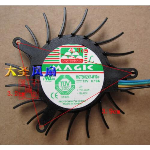 Original for NVIDIA 8600GTS Graphics card cooling fan MGT5012XR-W10 MGT5012XF-W10 DC12V 0.19A