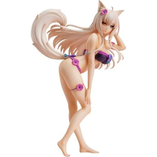 Pre-Sale Nekopara Sexy Swimsuit Coconut Anime Action Figure Model Japanese Hand-Made Collection Cartoon Tabletop Toys Ornaments
