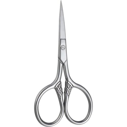 Stainless Steel Mustache Trimming Shear Men Beard Scissors For Facial Body Set Para Cuidado De Barba Barber Accessories(Silver)