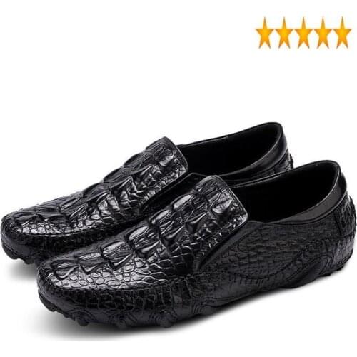 Slip Brand Top On Quality Autumn New Fashion Genuine Leather Men Casual Shoes Male Footwear British Comfortable Sapato Masculino