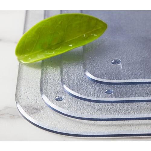 TPU Tablecloth Odorless Transparent Frosted Plastic Soft Glass Waterproof Oil Disposable Table Cloth Table Mat Crystal Scraper