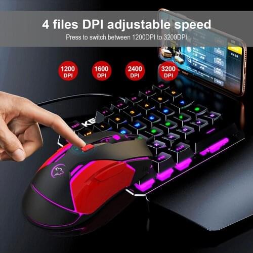 Bluelans G837 High Quality Durable Colorful LED Light Adjustable DPI Speed Desktop Laptop USB Wired Ergonomic Gaming Mouse