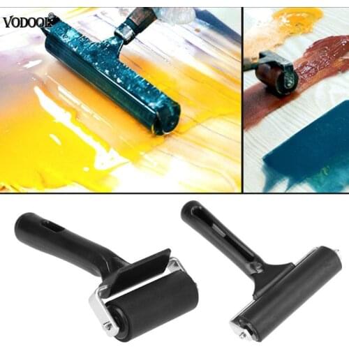 VODOOL Black Rubber Roller Painting Brush Craft DIY Wall Graffiti Drawing Craft Tools Household Room Office Decoration Supplies