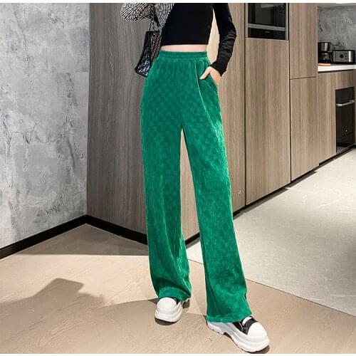 WICCON Women's Plaid Trousers