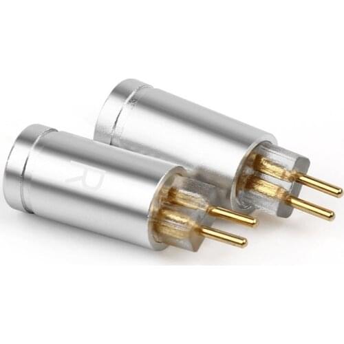 1Pair 0.78mm Earphone Pin Jack Plug 2 Pin For UM3X W4R UE11 UE18 Headphones Plug Frosted Shell Headset Connector Black Sliver