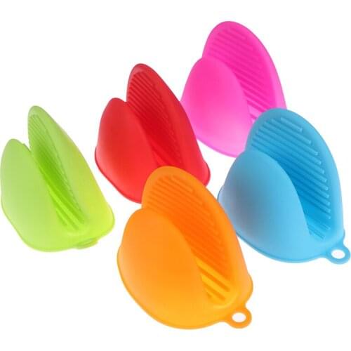 1pc Anti-scald Silicone Insulated Heat Pot Glove Microwave Oven Hot Plate Clip