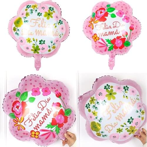 1pcs New 18inch Spanish Letter Te amo love MaMa Flower Foil Balloons Mother Party Decorations Kids Toys Mothers Day Gifts Globos