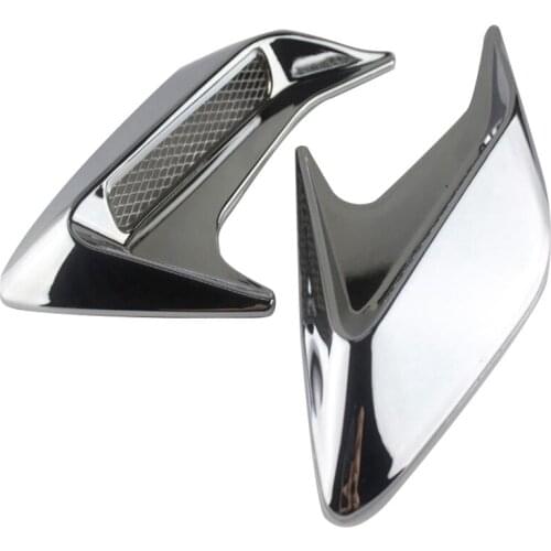 2Pcs Abs Plastic Car Side Vent Air Flow Fender Intake Sticker Shark Gills Side Vent Sticker Car Simulation Side Vents Decorative