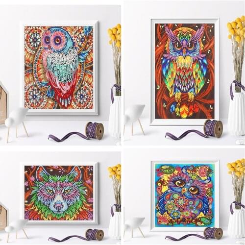 Special Shaped Drill Diamond Painting Handsome Animal DIY Cross Stitch Art Craft Home Wall Painting Decor Art Gift Holiday Gift