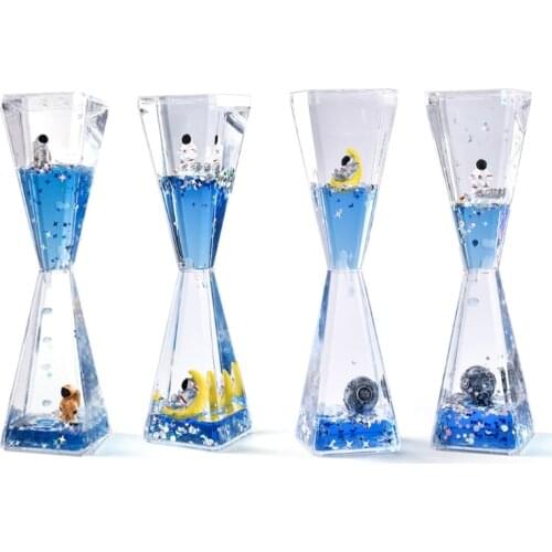 Astronaut Liquid Quicksand Oil Leak Drip Decompression Desktop Ornaments Creative Toy Decor for Home Indoor Desktop