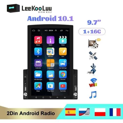 LeeKooLuu Android 10.0 2 Din Car radio Multimedia GPS Player 2DIN Universal 9.7" Vertical Screen For Volkswagen Nissan Hyundai