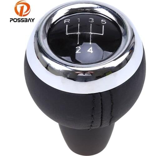 POSSBAY Car Manual MT 5 Speed Gear Shift Knob Shifter Round Shape for VW Golf Polo Jetta Head Handball Case Interior Decoration