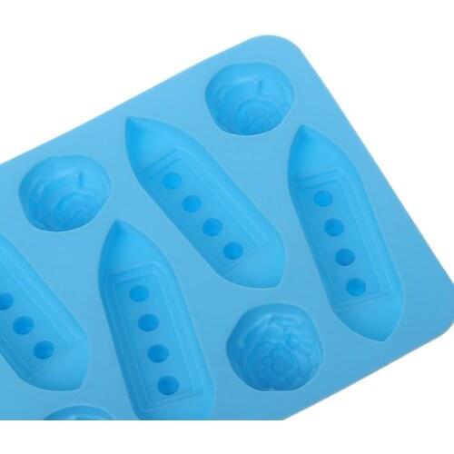 C5AD Silicone Ice Cube Trays Mould Carving Mold Maker Titanic Shaped For Party Drinks