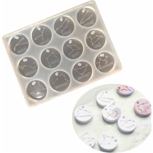 12 Constellations Silicone Resin Mold Casting UV Resin Epoxy Molds Fondant Chocolate Cake Mold Resin Clay Jewelry Making Molds