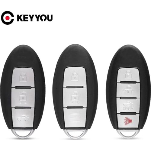 KEYYOU 10X Remote Car Key Shell Case For Nissan Sunny ALTIMA MAXIMA Murano Versa Teana Sentra Rogue 2 3 4 Button Keyless Entry