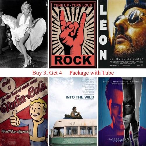 Classic Movie Posters White Coated Paper Prints Fallout Leon Wall Stickers Home Decoration Modern Style Home Art Brand